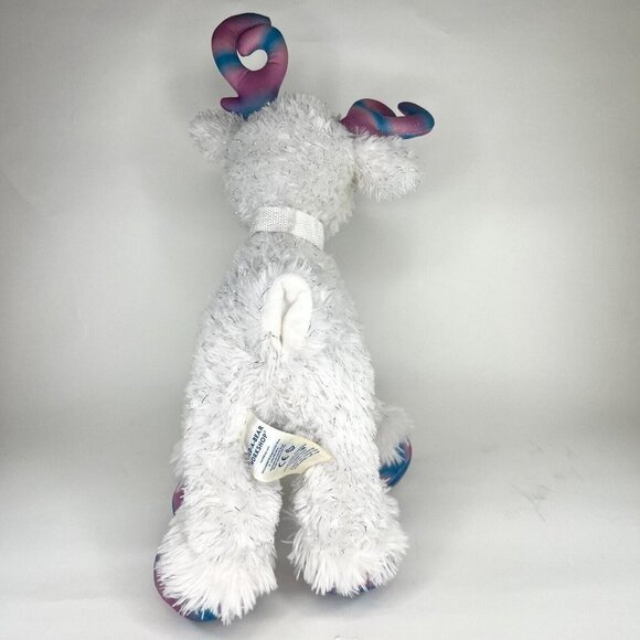 Build-A-Bear Glisten Reindeer White Sparkle Glitter 2017 Plush Stuffed BAB 18" - Picture 5 of 12